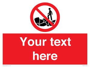 Custom No climbing on rocks